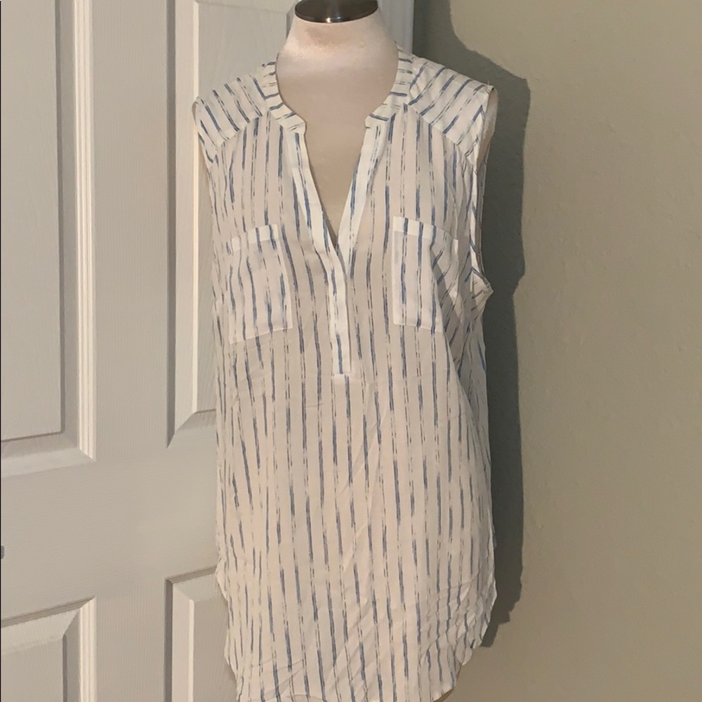 CLOSING SALE! Striped Sleeveless Pullover Blouse
